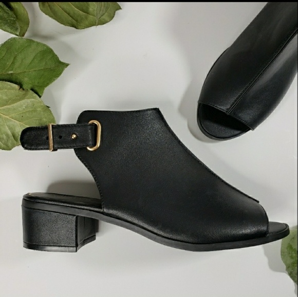 Top Shop Black Open Toe Sandals - Picture 8 of 8